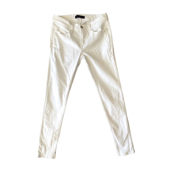 Levi's 535 Leggings in White With Gold Studded Detail Jeans